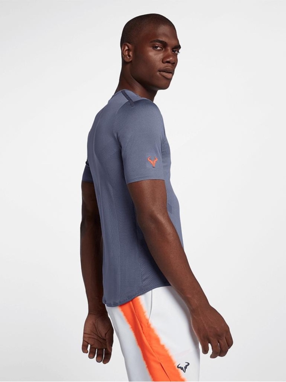 NikeCourt AeroReact Rafael Nadal "Rafa" Tennis Top Gunsmoke/Orange - Picture 4 of 12